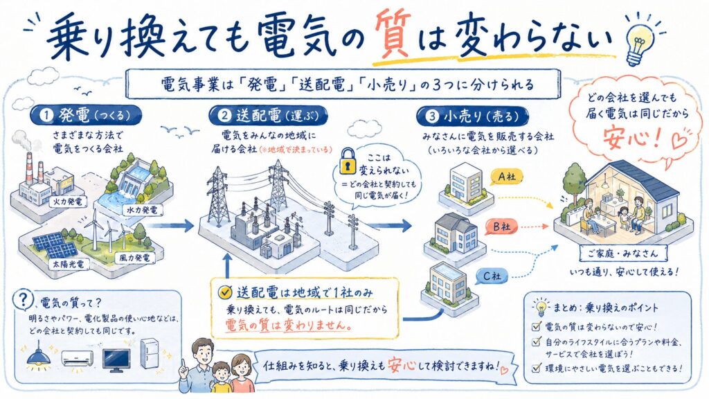 電気の乗換えで電気の質は変わる?